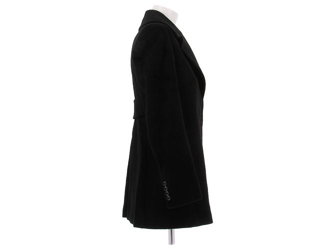 Max Mara Mantel Schwarz Viscose Größe 38 - Ansicht 3