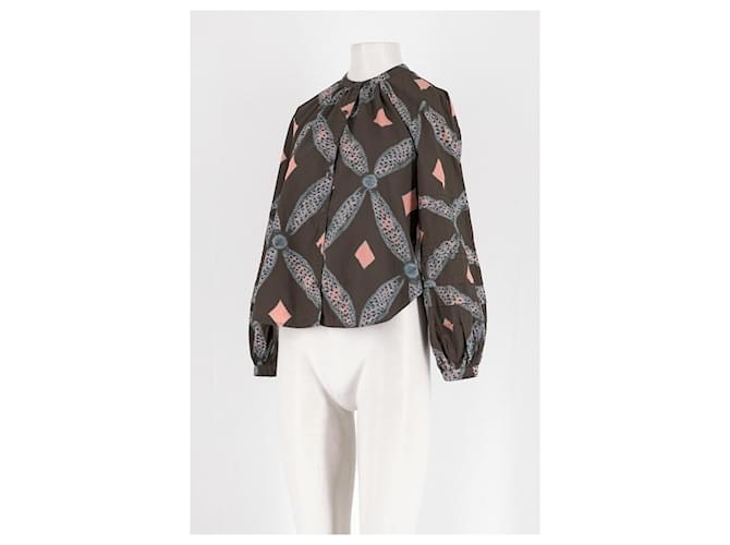 Top de algodón caqui Ulla Johnson - vista 4