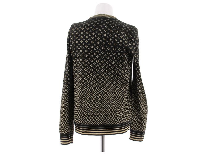 Gucci Wollpullover mit GG-Muster Golden - Ansicht 2