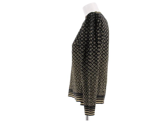 Gucci Wollpullover mit GG-Muster Golden - Ansicht 4