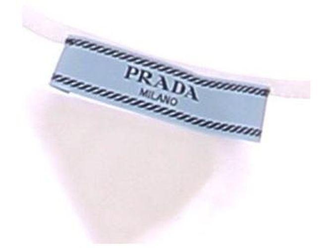 Crop top blanco de algodón Prada - vista 5