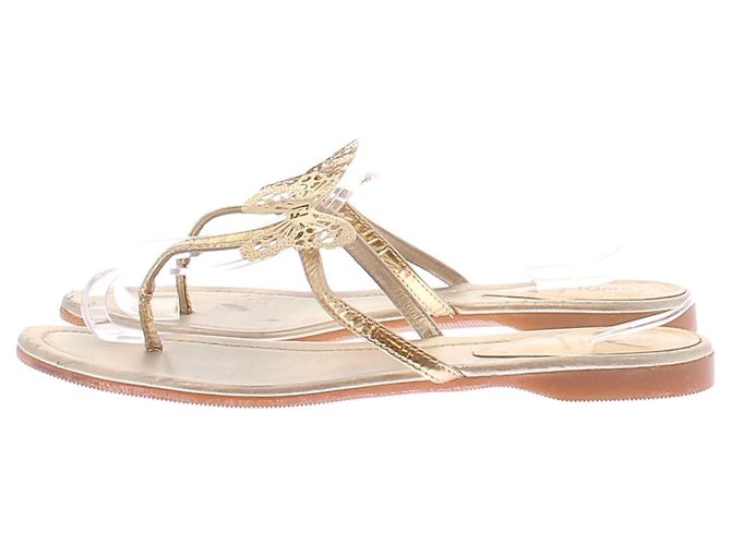 Fendi Sandalen aus Leder Gold Größe 38 - Ansicht 3