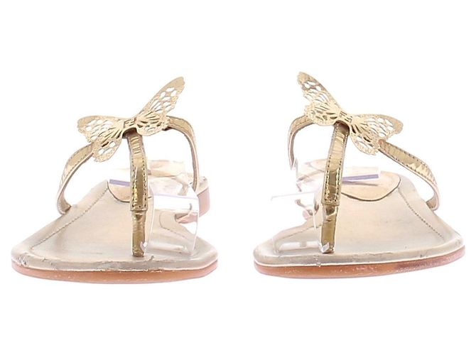 Fendi Sandalen aus Leder Gold Größe 38 - Ansicht 4