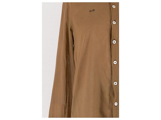 Camisa Laurence Bras de algodón marrón Castaño - vista 3