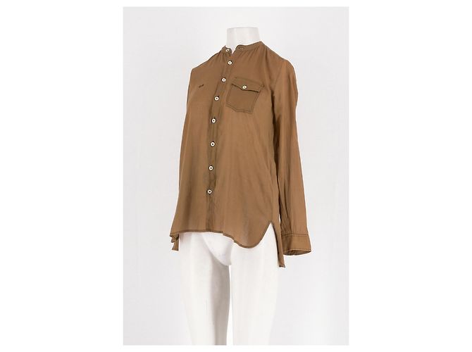 Camisa Laurence Bras de algodón marrón Castaño - vista 4
