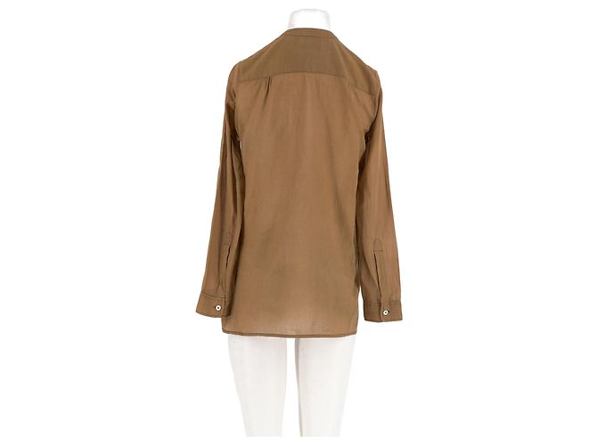 Camisa Laurence Bras de algodón marrón Castaño - vista 6