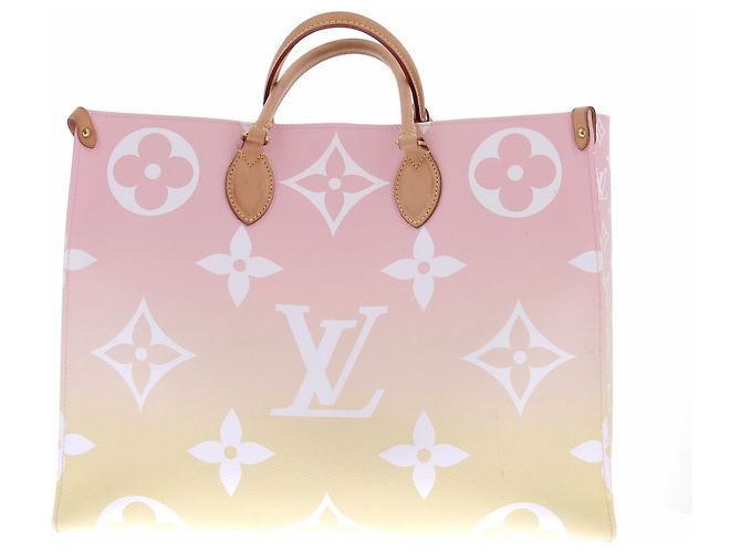 Borsa Tote Louis Vuitton Onthego Rosa in Pelle - vista 2