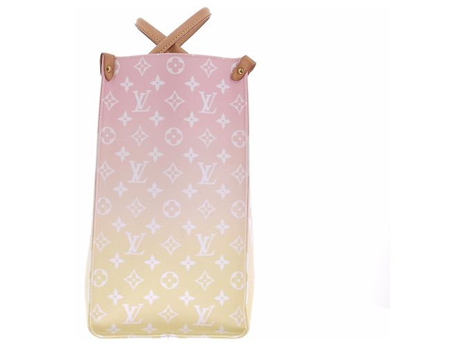 Borsa Tote Louis Vuitton Onthego Rosa in Pelle - vista 3