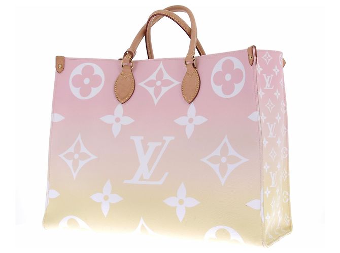 Borsa Tote Louis Vuitton Onthego Rosa in Pelle - vista 5