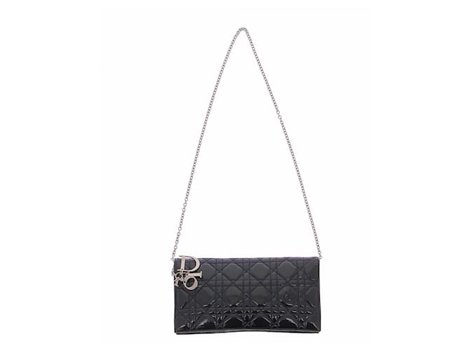 Pouch Lady Dior in pelle laccata Nero - vista 3