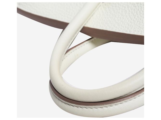 Hermès Borsa Birkin 25 in Togo bianca con hardware in palladio Bianco - vista 6