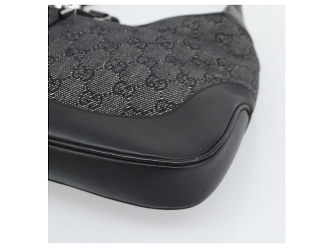GUCCI GG Canvas Jackie Shoulder Bag Black Silver 00963 - vista 10