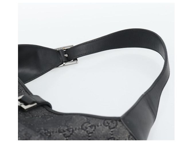 GUCCI GG Canvas Jackie Shoulder Bag Black Silver 00963 - vista 8