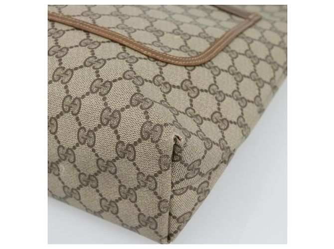 GUCCI GG Supreme Tote Bag PVC Leather Beige - vista 10
