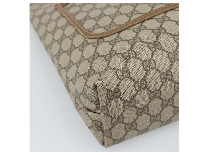 GUCCI GG Supreme Tote Bag PVC Leather Beige - vista 11