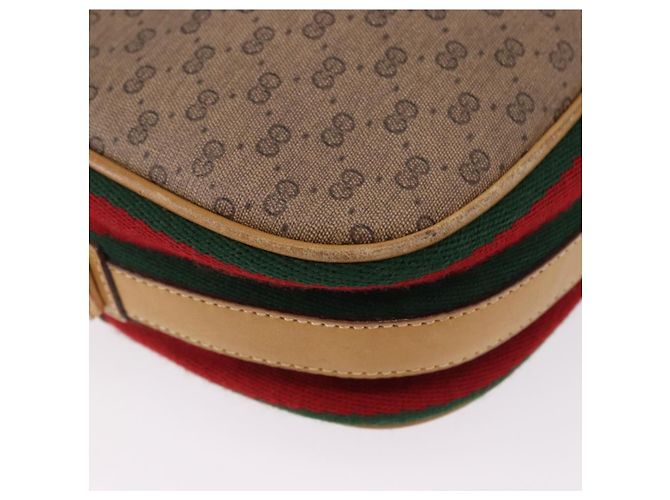 GUCCI Micro GG Shoulder Bag PVC Leather Beige Gold Tone - vista 10