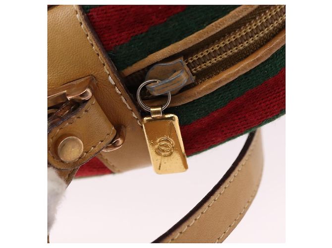 GUCCI Micro GG Shoulder Bag PVC Leather Beige Gold Tone - vista 14