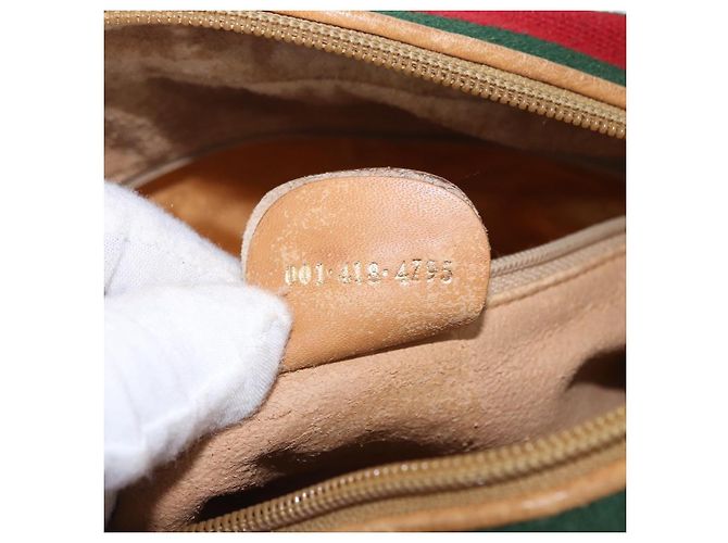 GUCCI Micro GG Shoulder Bag PVC Leather Beige Gold Tone - vista 23