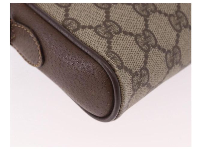 GUCCI GG Supreme Web Sherry Line Bag PVC Beige Gold 116 02 089 - vista 12