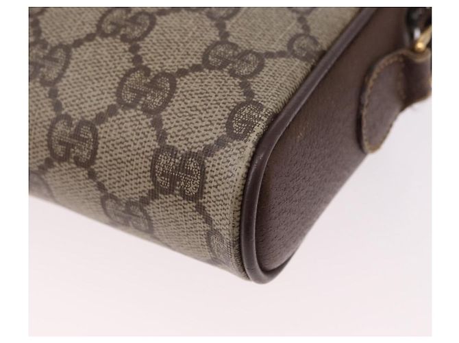 GUCCI GG Supreme Web Sherry Line Bag PVC Beige Gold 116 02 089 - vista 13