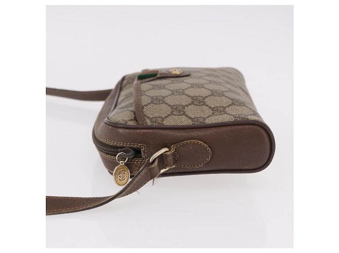 GUCCI GG Supreme Web Sherry Line Bag PVC Beige Gold 116 02 089 - vista 5