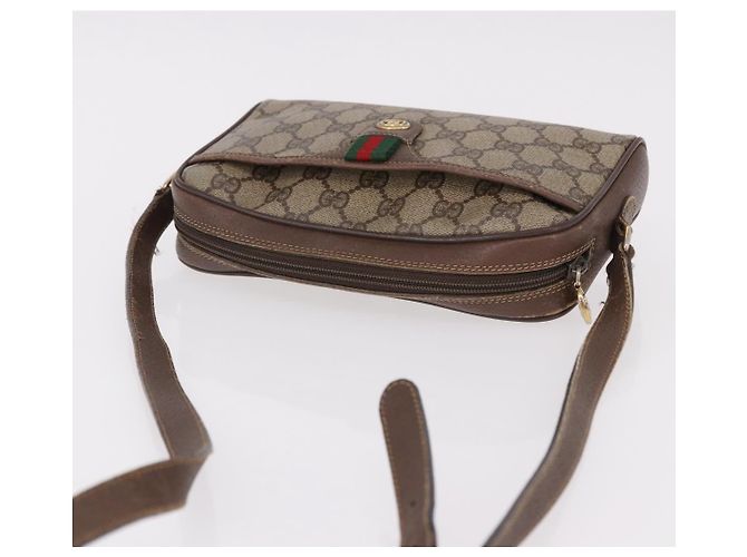 GUCCI GG Supreme Web Sherry Line Bag PVC Beige Gold 116 02 089 - vista 6
