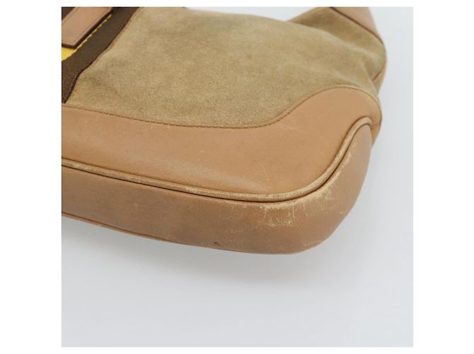 GUCCI Jackie Shoulder Bag Suede Brown Silver 001.3306 - vista 10