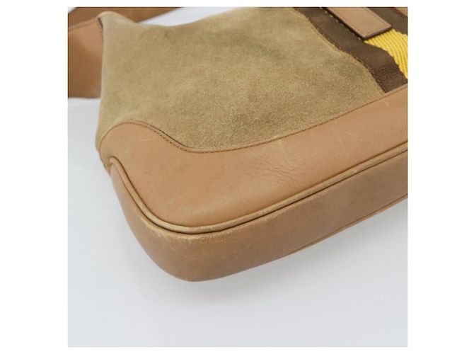GUCCI Jackie Shoulder Bag Suede Brown Silver 001.3306 - vista 11