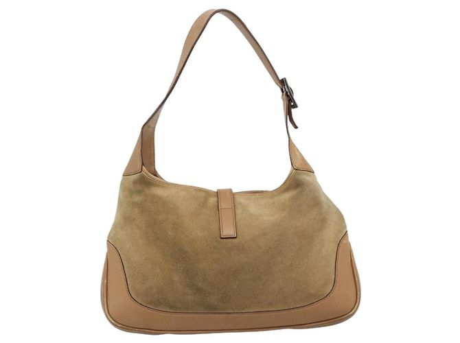 GUCCI Jackie Shoulder Bag Suede Brown Silver 001.3306 - vista 3