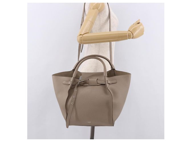 Céline CELINE Big Bag Small Hand Bag Leather Gray Silver - vista 25