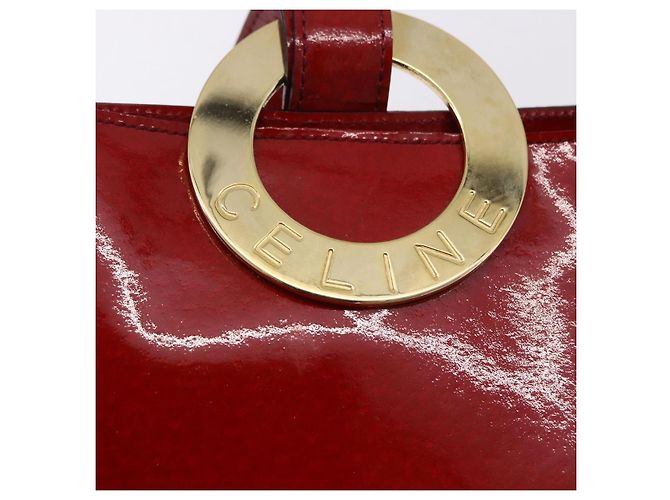 Céline CELINE Shoulder Bag Patent leather Red Gold - vista 17