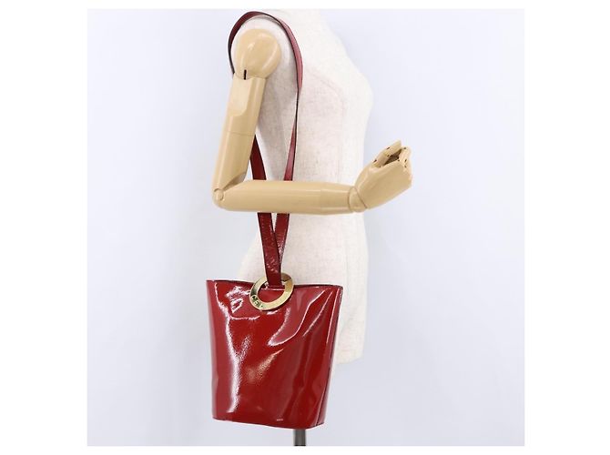 Céline CELINE Shoulder Bag Patent leather Red Gold - vista 23
