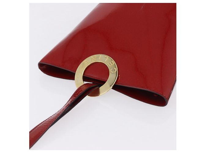 Céline CELINE Shoulder Bag Patent leather Red Gold - vista 7