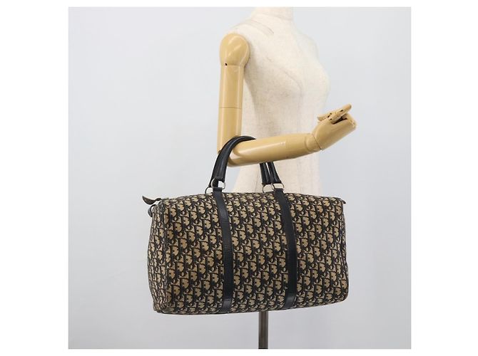 Christian Dior Trotter Canvas Boston Bag Navy Silver - vista 18
