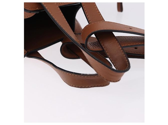 LOEWE Hammock Small Hand Bag Leather 2way Brown Silver - vista 8
