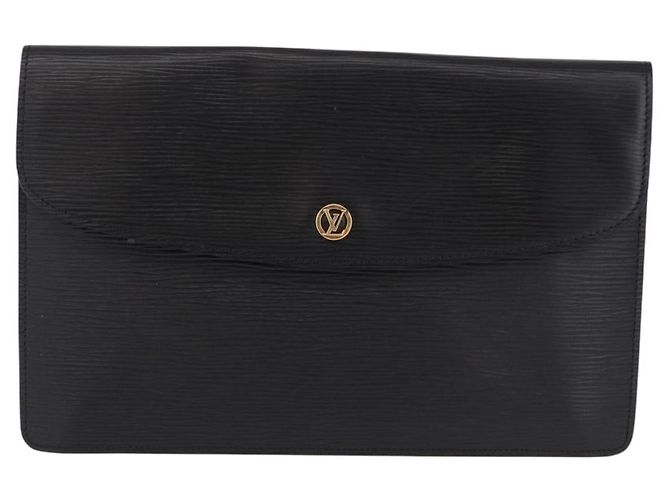 LOUIS VUITTON Epi Montaigne 27 Clutch Bag Black M52652 LV - vista 13