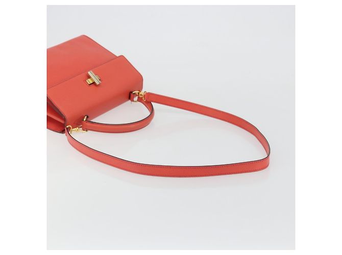 Céline CELINE Hand Bag Leather 2way Red Gold - vista 8