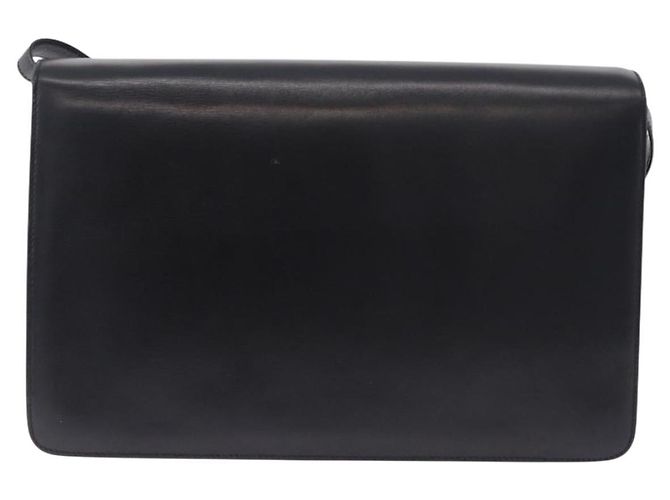 GUCCI Shoulder Bag Leather Black Gold - vista 3