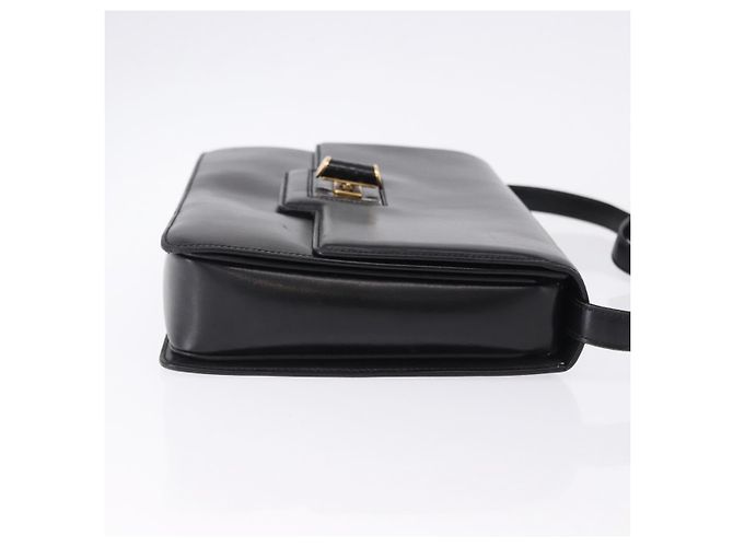 GUCCI Shoulder Bag Leather Black Gold - vista 4