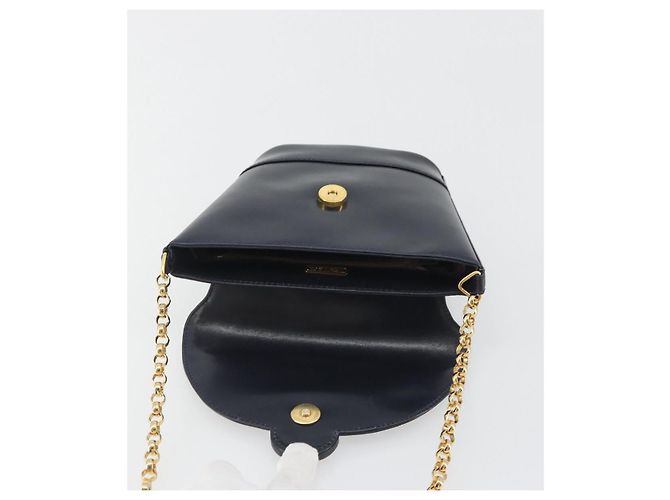Tiffany & Co TIFFANY&Co. Chain Shoulder Bag Leather Navy Gold - vista 10