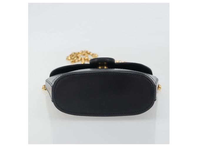 Tiffany & Co TIFFANY&Co. Chain Shoulder Bag Leather Navy Gold - vista 5