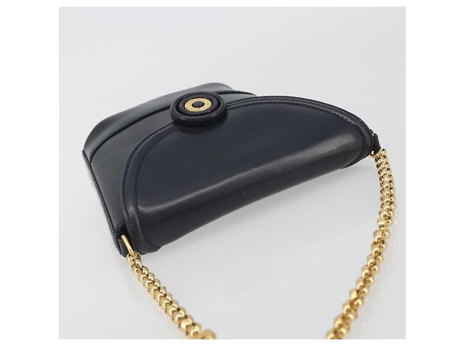 Tiffany & Co TIFFANY&Co. Chain Shoulder Bag Leather Navy Gold - vista 6