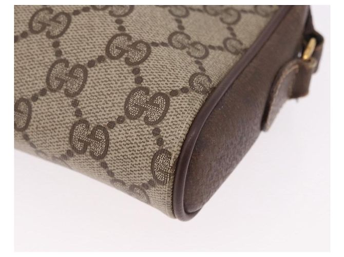 GUCCI GG Supreme Web Sherry Line Bag PVC Beige Gold 116 02 089 - vista 11