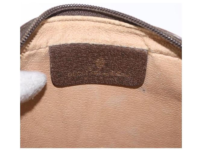 GUCCI GG Supreme Web Sherry Line Bag PVC Beige Gold 116 02 089 - vista 16