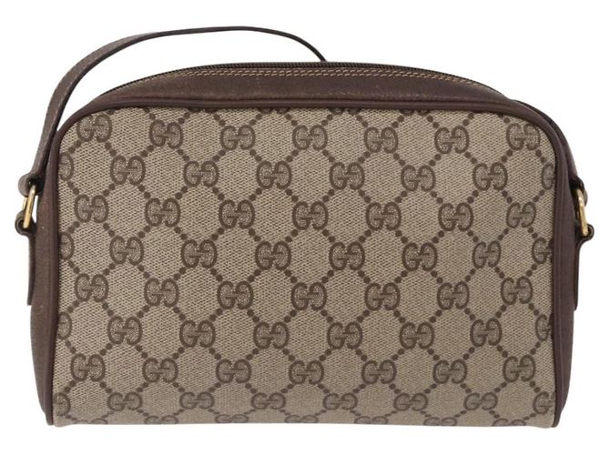 GUCCI GG Supreme Web Sherry Line Bag PVC Beige Gold 116 02 089 - vista 3