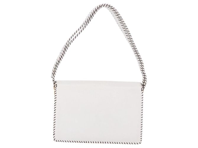 FENDI Shoulder Bag Leather White Gold Tone - vista 2