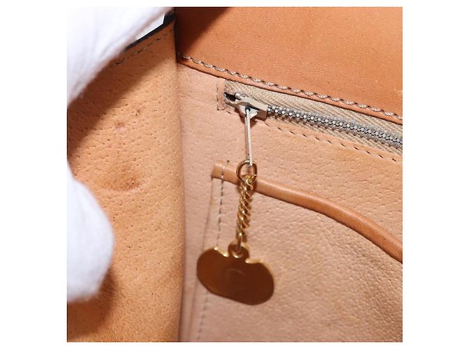 Céline CELINE Macadam Canvas Medallion Hand Bag PVC Leather Brown Gold - vista 21