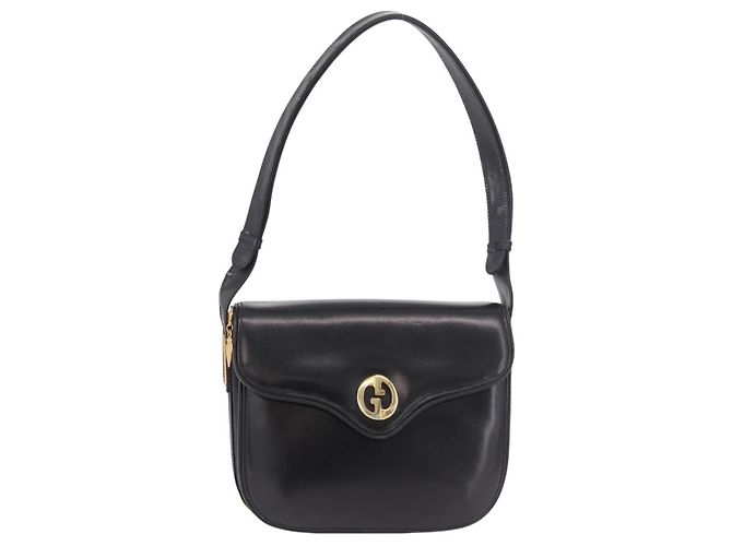 GUCCI Handtasche Leder Schwarz Gold - Ansicht 2