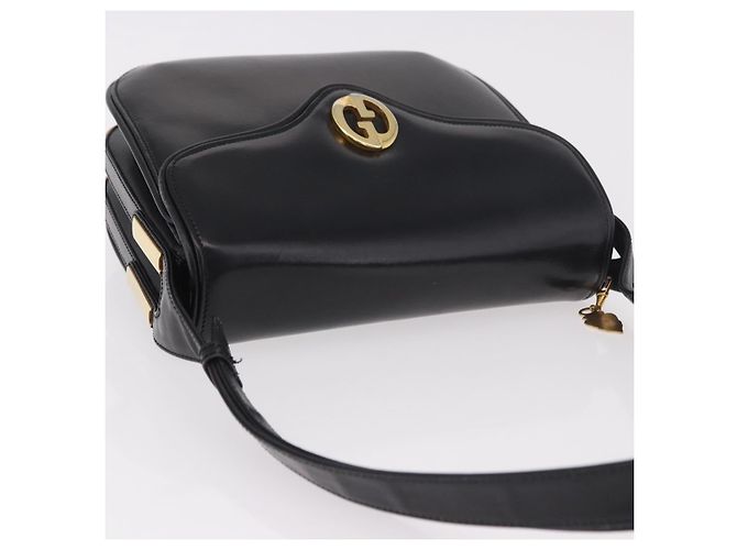 GUCCI Handtasche Leder Schwarz Gold - Ansicht 6
