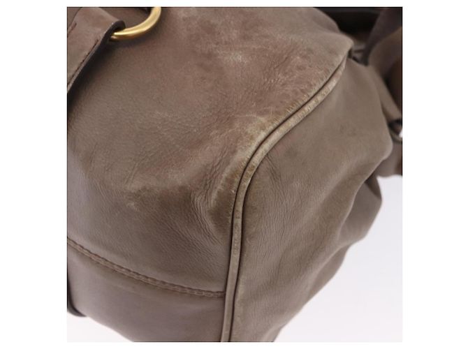 Miu Miu Hand Bag Leather 2way Beige Gold - vista 15